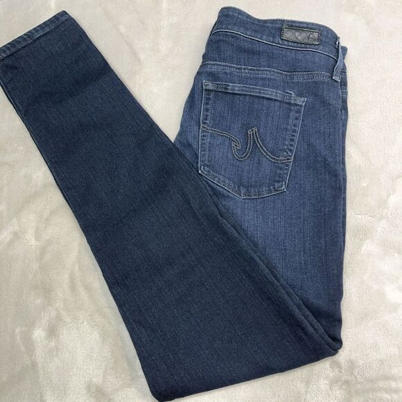 AG Adriano Goldschmied The Farrah Skinny Ankle Jeans Womens 29R High Rise Dark - Picture 13 of 15